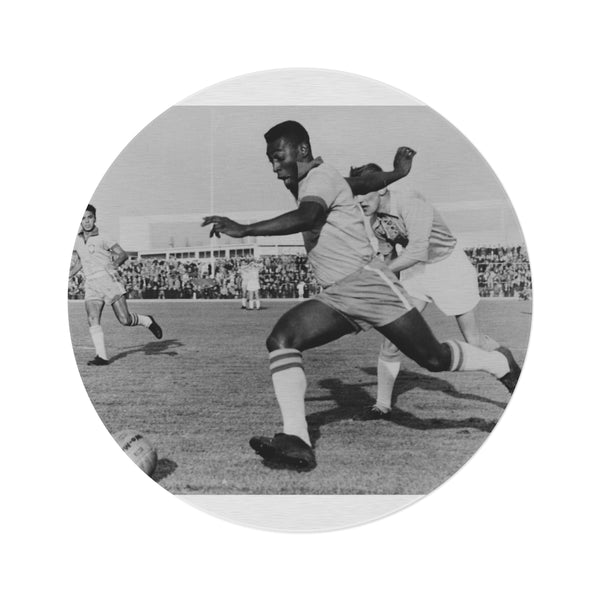 "Pele's Fiery Round Rug: Transform Your Space"