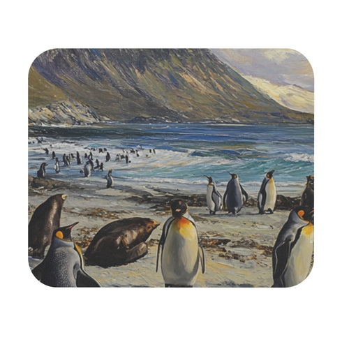 Penguin and Seal Paradise Mouse Pad