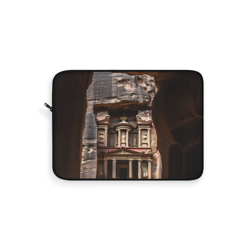"Petra-inspired Laptop Sleeve: Ancient Elegance"