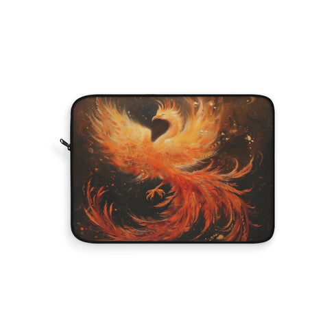 "Phoenix Feather Laptop Sleeve: Protect Your Tech in Legendary Style"