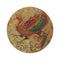 "Phoenix Feather Round Rug: Majestic Mythical Design"
