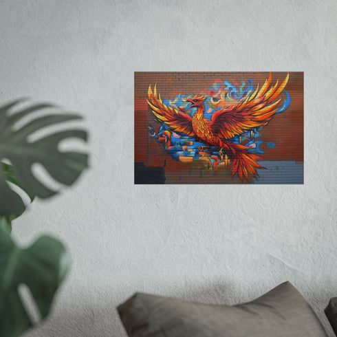 Phoenix Graffiti Art on Brick