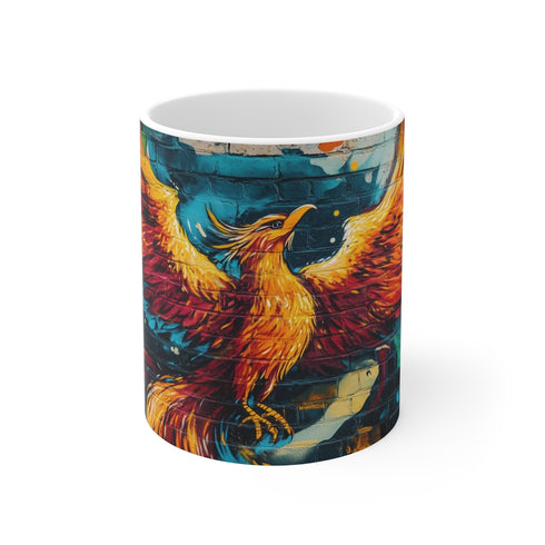 Phoenix Graffiti Brick Wall Mug