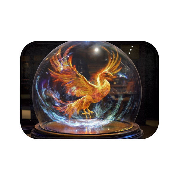 "Phoenix Holographic Bath Mat Decor"
