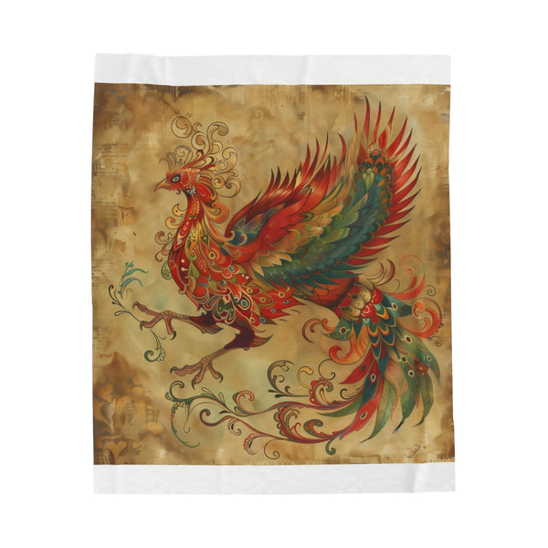 "Phoenix Plush Blanket: Embrace Magic"