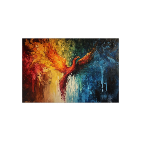 Phoenix Reborn Waterfall Color Poster