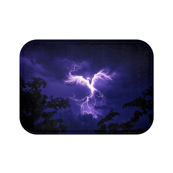 Phoenix Rising Lightning Bolt Bath Mat