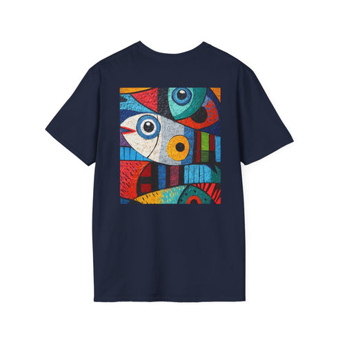 Picasso-Inspired Fish Print Tee