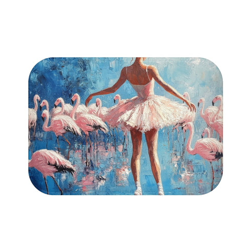 "Pink Ballerina Arabesque Bath Mat"