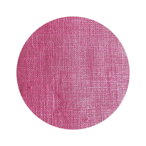 "Pink Burlap Beauty: Round Rug"