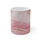 "Pink Marble Wave Mug: Stylish & Chic"
