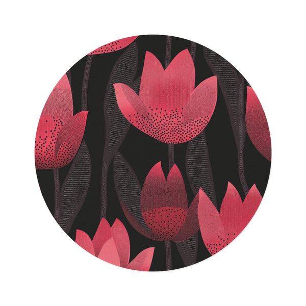 Pink Tulip Round RugSuperview