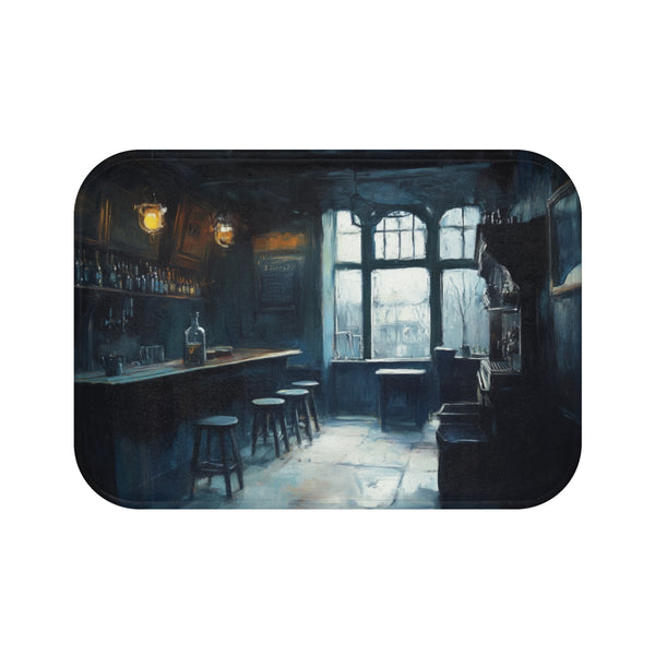 "Pint-Inspired Pub Painting Bath Mat"