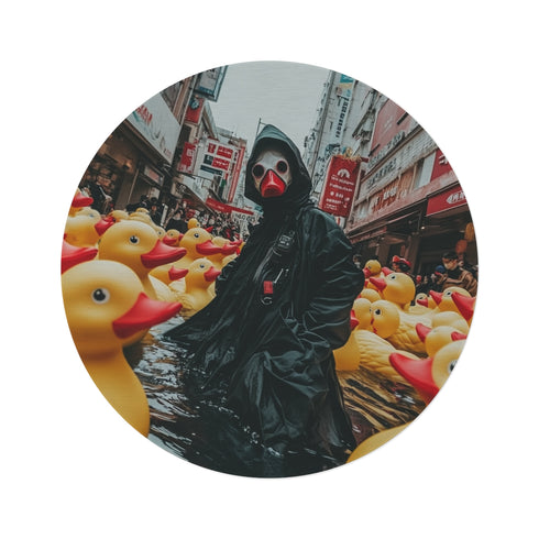 Plague Doctor Medallion Round Rug