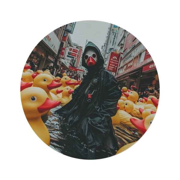 Plague Doctor Medallion Round Rug