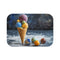 "Planet-Themed Ice Cream Bath Mat"