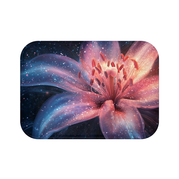 "Planetarium Flower Bath Mat Design"