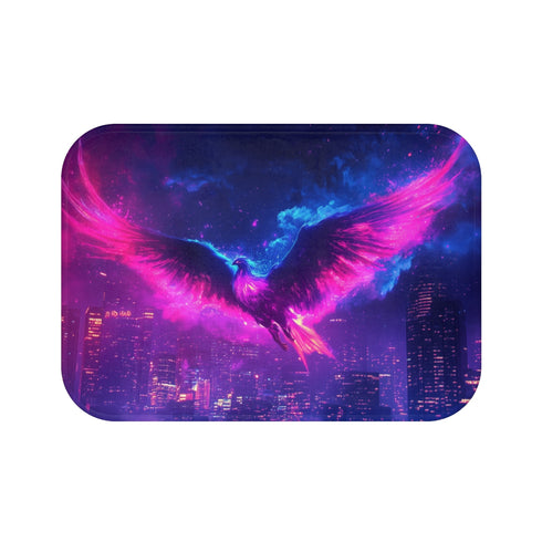 Plasma Phoenix Neon Skyline Bathmat
