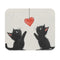 Playful Black Cat Mouse Pad