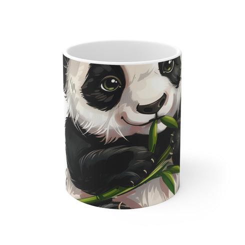 "Playful Panda Bamboo Coffee Mug"