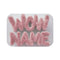 "Plush Pink Lettering Bath Mat"