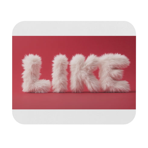 "Plush White Fur 3D Mouse Pad"
