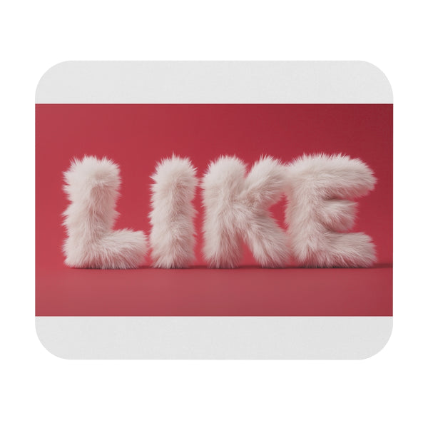 "Plush White Fur 3D Mouse Pad"