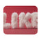 Plush White Fur Mouse Pad