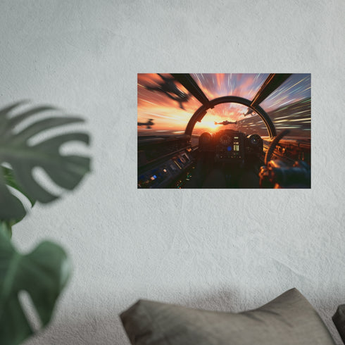 Poe Dameron X-Wing Sunrise Art