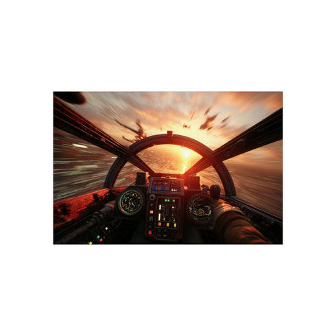 Poe Dameron X-Wing Sunrise Poster