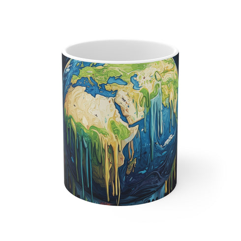 "Pollution Tears Earth Mug"