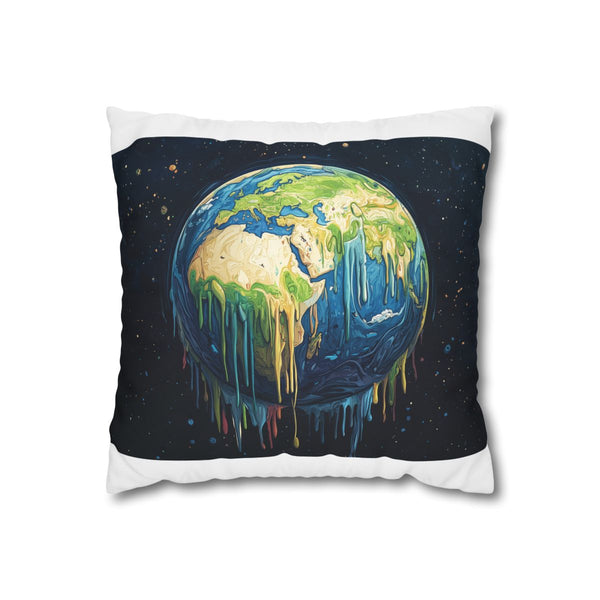 "Pollution Tears Earth Pillowcase"