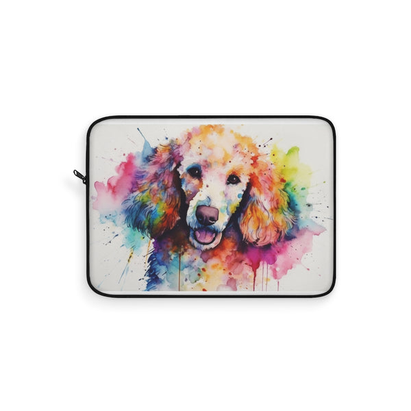 "Poodle Perfection Laptop Sleeve: Keep Your Tech Stylishly Safe!"
