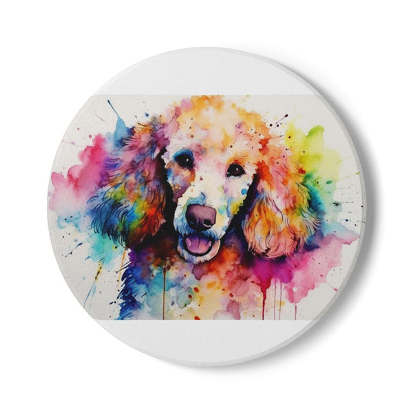 "Poodle Power Coaster: Quirky Chic"