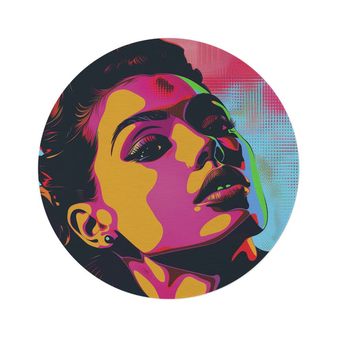 "Pop Art Round Rug Revolution"