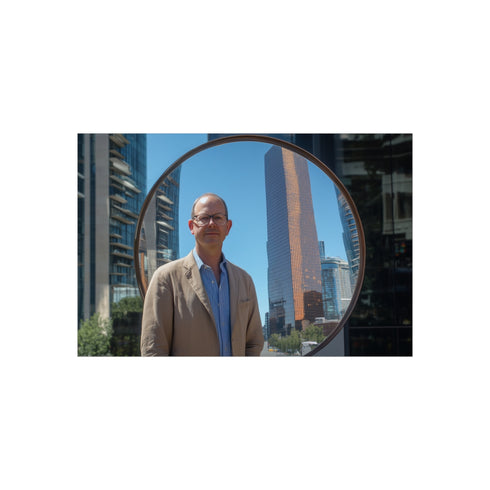 Portal Appears Above City Skyscrapers