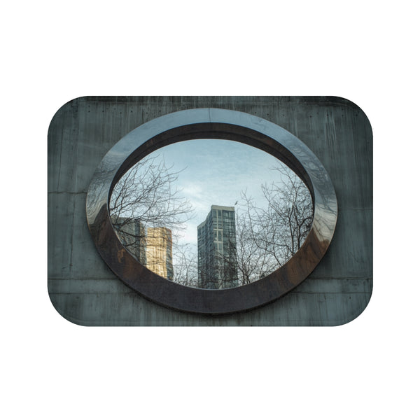 Portal Mirror Bath Mat Skyline Design