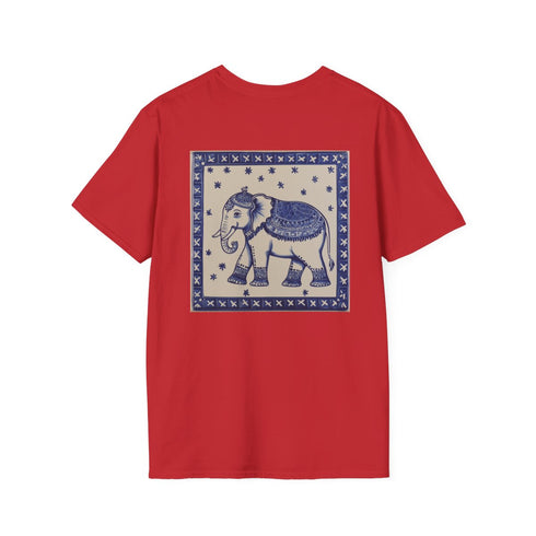 Portuguese Tile Elephant Tee: Exotic Elegance