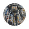 "Power Armor Watercolor Round Rug"