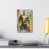 Powerful black Adam canvas print, 18" x 12", striking design.