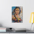 Powerful woman canvas print featuring Wonder Woman in action pose.