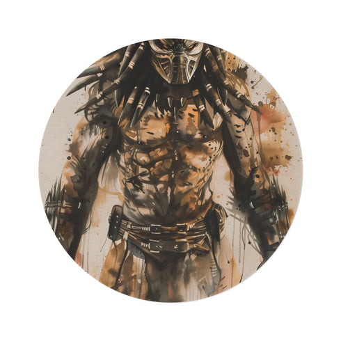 "Predator Power Round Rug: Hunt in Style"