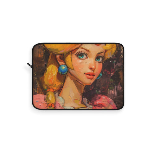 "Princess Peach Laptop Sleeve: Artistic Protection"