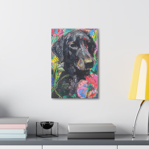 Vibrant canvas artwork: Prismatic Dreams capture oil pastels colliding holographic scenes.