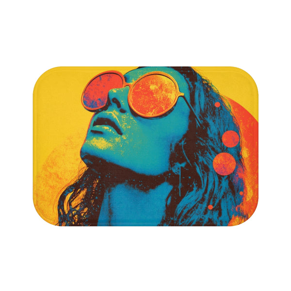"Psychedelic Rock Band Bath Mat"