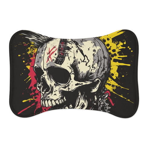 "Punk Rock Pet Mat: Skull Head Mohawk"