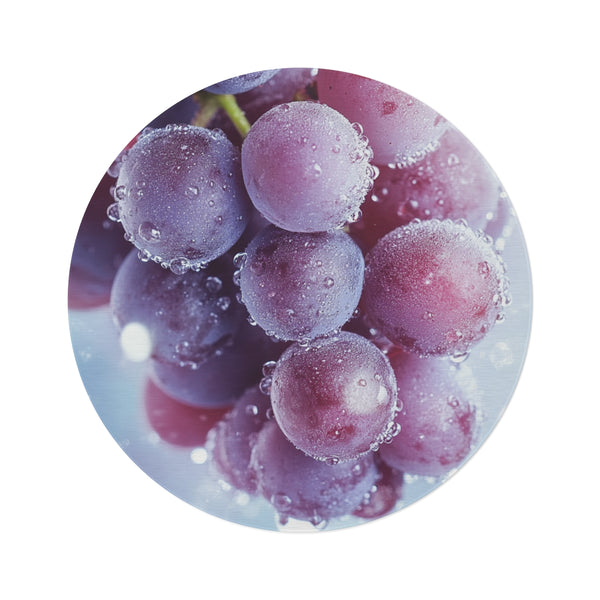 "Purple Grapes Round Rug: Luscious Decor Delight"