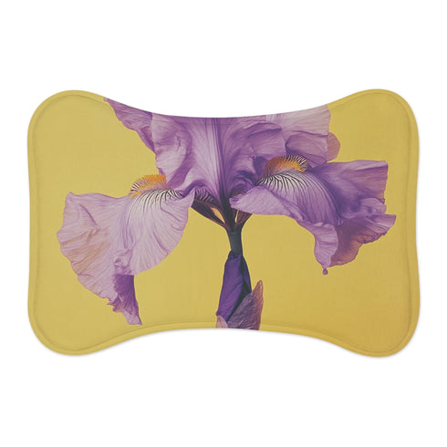 "Purple Iris Bloom Pet Mat"