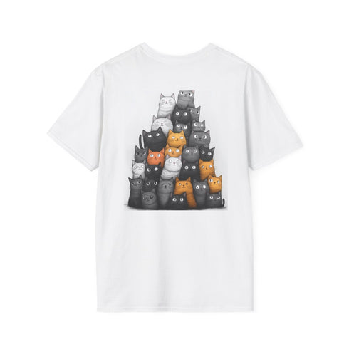 Purr-fectly Stacked Cartoon Cats Tee