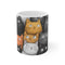 "Purrfectly Stacked Cat Cartoon Mug"